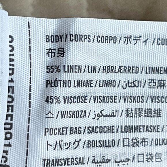 Abercrombie Sloane Linen Blend Wide Leg Trouser Pants Beige Size 25 Short - Picture 3 of 6